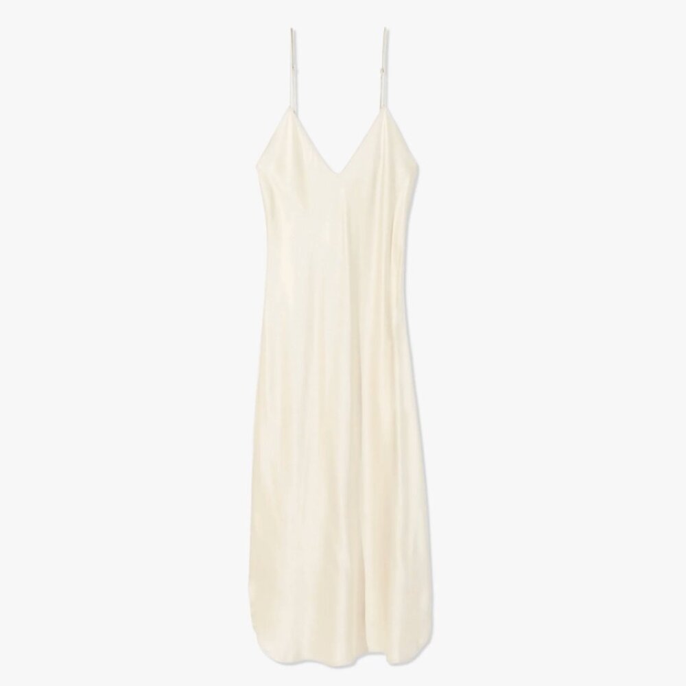 Nili Lotan Cami Slip Dress Ivory, Size S